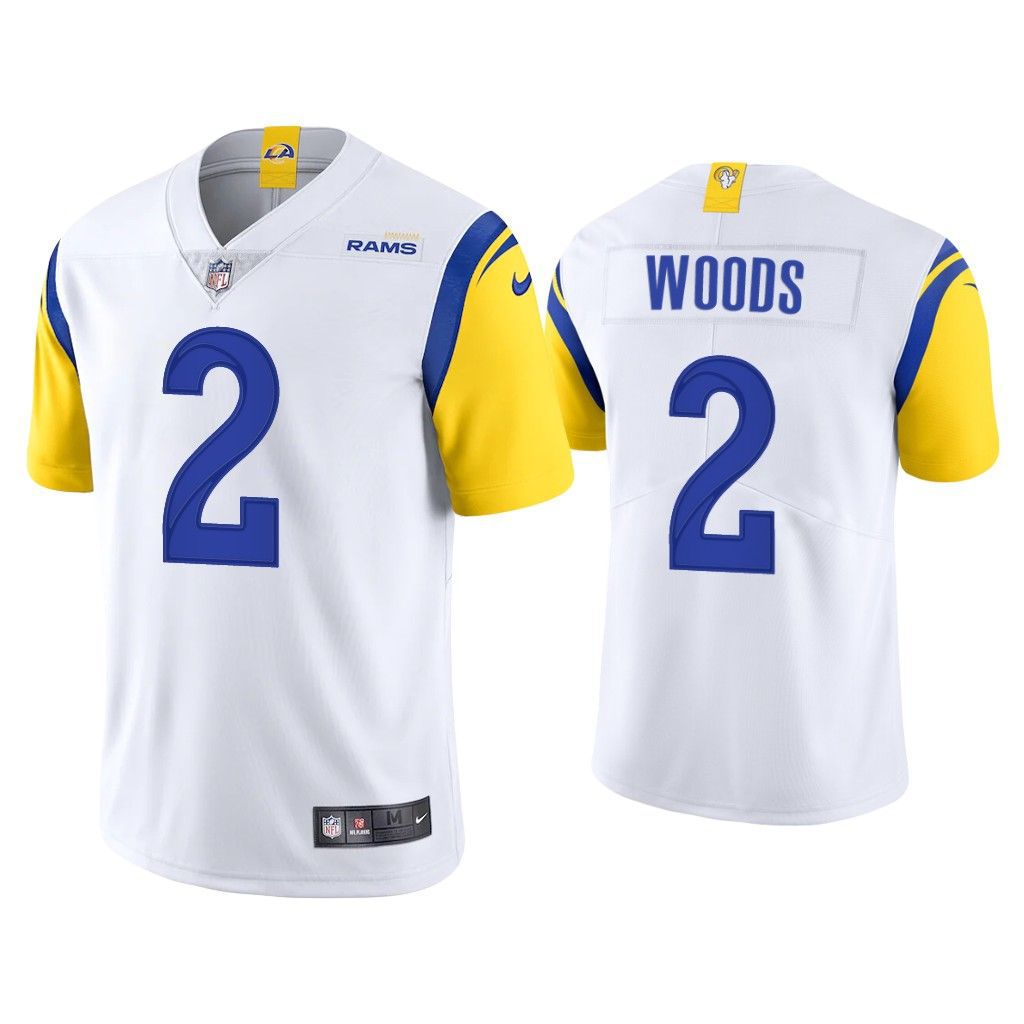 Men Los Angeles Rams #2 Robert Woods Nike White Limited NFL Jersey